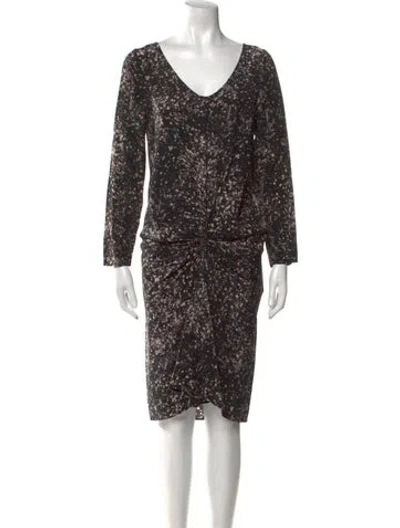 Pre-owned No.6 Silk Mini Dress In Black