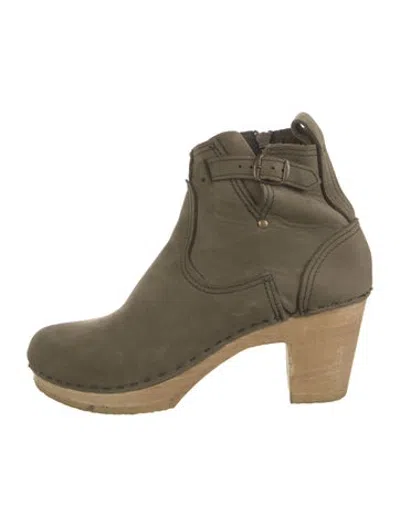 Pre-owned No.6 Suede Boots In Green