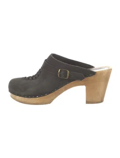 Pre-owned No.6 Suede Mules In Multicolor