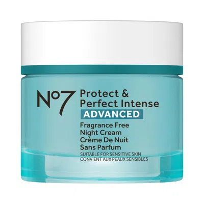 No7 Beauty Protect & Perfect Intense Advanced Fragrance Free Night Cream (50ml) In Blue