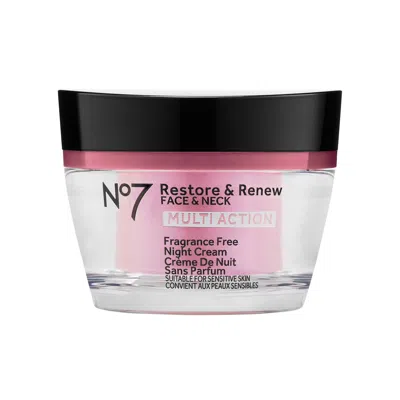 No7 Beauty Restore & Renew Multi Action Face & Neck Fragrance Free Night Cream (50ml)