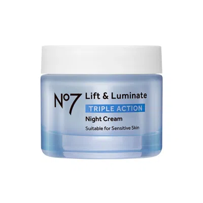 No7 Lift And Luminate Triple Action Night Cream 1.69oz In White