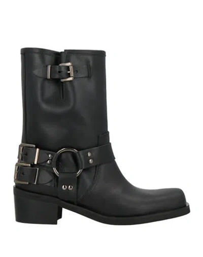 Noa A. Woman Ankle Boots Black Size 8 Leather