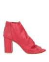 Noa A. Woman Ankle Boots Red Size 11 Calfskin