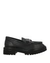 Noa A. Woman Loafers Black Size 8 Calfskin In Black