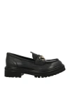 Noa A. Woman Loafers Black Size 8 Calfskin In Black