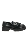 Noa A. Woman Loafers Black Size 8 Leather In Black