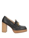 Noa A. Woman Loafers Black Size 8 Leather