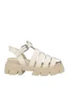 Noa A. Woman Sandals Ivory Size 11 Calfskin In White