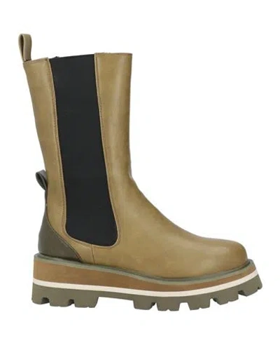 Noa Harmon Woman Boot Military Green Size 7 Textile Fibers
