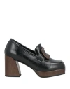 Noa Harmon Woman Loafers Black Size 6 Textile Fibers In Black
