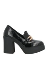 Noa Harmon Woman Loafers Black Size 8 Textile Fibers In Black