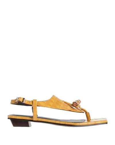Noa Harmon Woman Thong Sandal Marigold Size 7 Textile Fibers