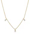 Noa Mini Yellow Gold And Diamond Drop Necklace