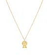 Noa Mini Yellow Gold And Diamond Lion Necklace In Yellow