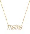 Noa Mini Yellow Gold And Diamond Mama Necklace