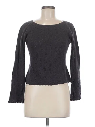 Pre-owned Noa Noa Long Sleeve Top Gray Boatneck Tops
