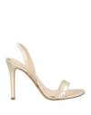 Noa Woman Sandals Platinum Size 8 Textile Fibers In Grey