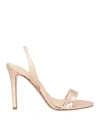 Noa Woman Sandals Rose Gold Size 6 Textile Fibers