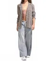 Noaboa Celeste Single Button Blazer In Tan Leopard In Animal Print