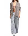 Noaboa Celeste Single Button Blazer In Tan Leopard In Brown