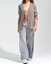 Noaboa Celeste Single Button Blazer In Tan Leopard In Neutral