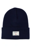 Noah Anchor Logo Beanie In Navy