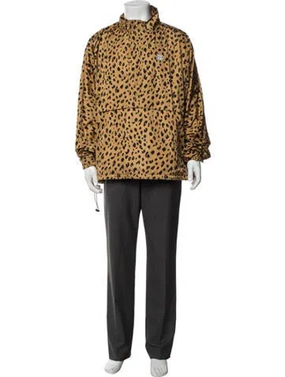 Pre-owned Noah Animal Print Windbreaker In Yellow