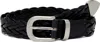Noah Black Braided Leather Belt In Black