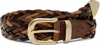 Noah Brown Braided Leather Belt In Brown