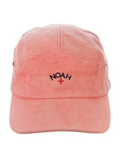 Pre-owned Noah Canvas Embroidered Baseball Hat In Pink
