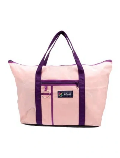 Pre-owned Noah Canvas Weekender Bag In Pink