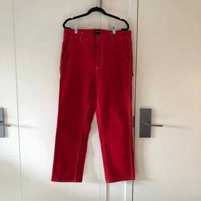 Pre-owned Noah Carpenter Pants In Red