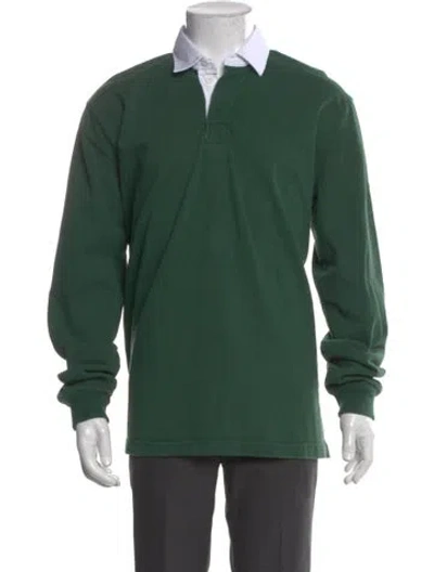 Pre-owned Noah Collar Long Sleeve Polo Shirt In Green