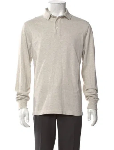 Pre-owned Noah Collar Long Sleeve Polo Shirt In Neutral