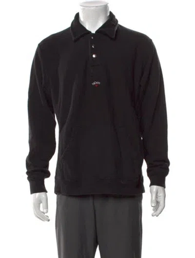 Pre-owned Noah Collar Long Sleeve Sweatshirt In Black