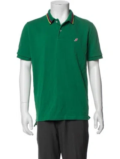 Pre-owned Noah Collar Short Sleeve Polo Shirt In Green