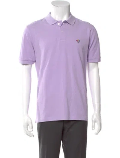 Pre-owned Noah Collar Short Sleeve Polo Shirt In Purple