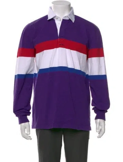 Pre-owned Noah Colorblock Pattern Long Sleeve Shirt In Purple