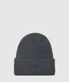 Noah Core Logo Beanie In Dark Heather Grey