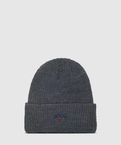 Noah Core Logo Beanie In Dark Heather Grey
