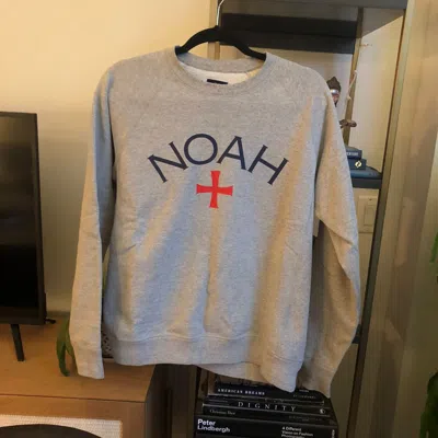 Pre-owned Noah Core Logo Crewneck In Grey