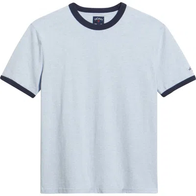Noah Core Logo Heathered Ringer T-shirt In Blue
