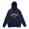 Noah Core Logo Hoodie 'navy' In Blue