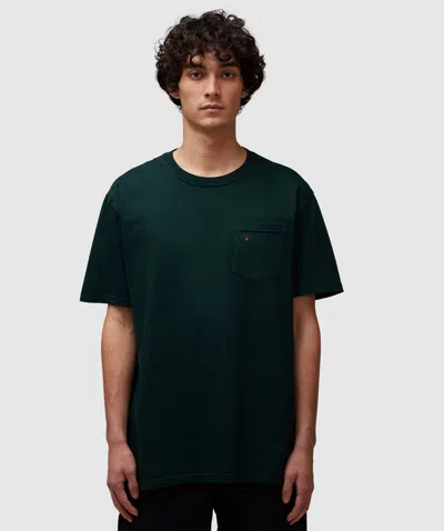 Noah Core Logo Pocket Tee In Forest Green
