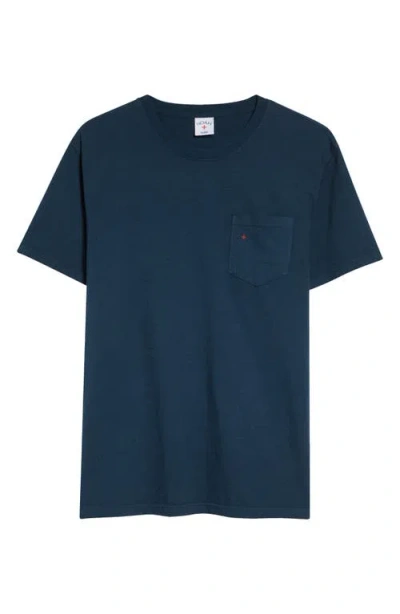 Noah Core Logo Pocket T-shirt In Blue