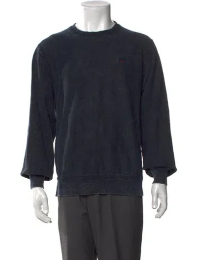 Pre-owned Noah Crew Neck Long Sleeve Pullover In Blue