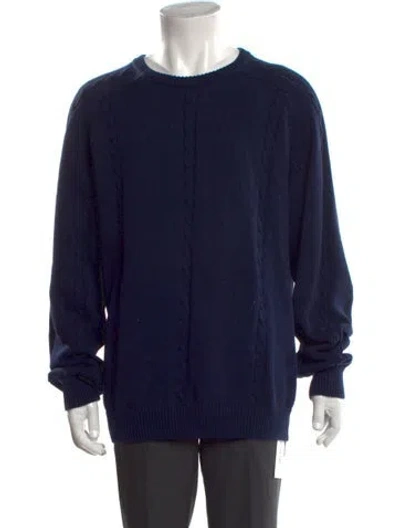 Pre-owned Noah Crew Neck Long Sleeve Pullover In Blue