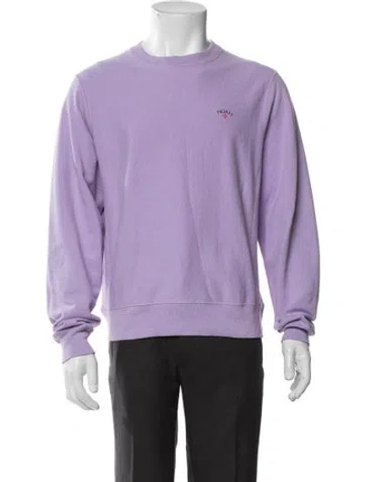Pre-owned Noah Crew Neck Long Sleeve Pullover In Purple