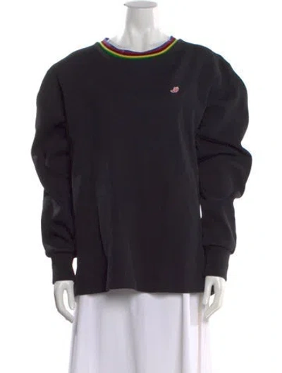 Pre-owned Noah Crew Neck Long Sleeve Sweatshirt In Black